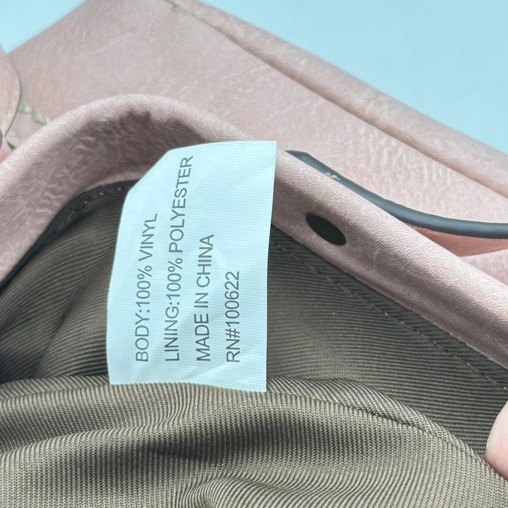 Concept Blush Pink Embossed Floral Satchel Crossbody Bag Retro Cottagecore - Picture 10 of 12